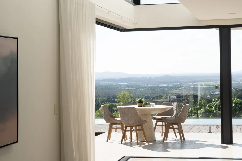 Clara Dining Table with the Oceanic Outdoor Arm Chairs